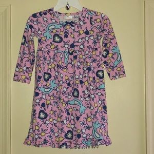 Hanna Andersson Blue Bird Sz 100 Flannel Nightgown